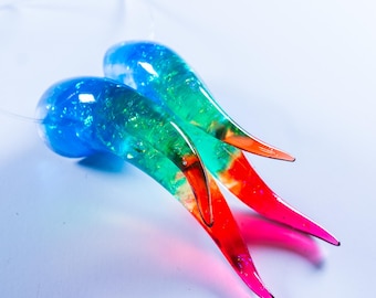 Pride Collection - Rainbow - Resin Succubus Horns - Resin Cast Cosplay and Costume Accessory