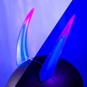 UV Reactive Resin Oni Horns - Pink/Blue