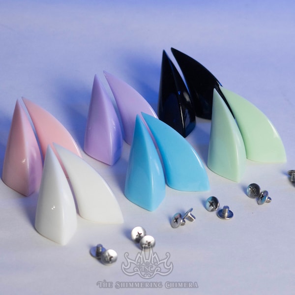 Small Demon / Oni Horns with Screw Attachment - Horn Attachments for Hats