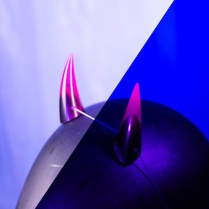 UV Reaktive Resin Chibi Hörner - Pink und Schwarz