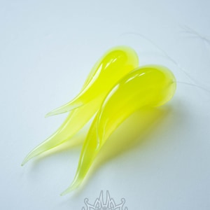 Neon Yellow 3D Resin Printed Succubus Horns - Demon / Devil / Dragon / Monster Horns for Costumes, Cosplay, Halloween, Ren Faire