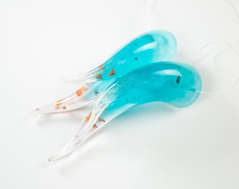 Corna da succube blu oceano - Accessorio per cosplay e costumi in resina