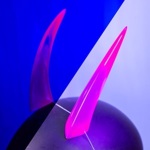 UV Reactive Resin Oni Horns - Pink/Purple