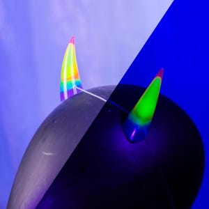 UV-aktive Harz Chibi Hörner - Wärmesignatur