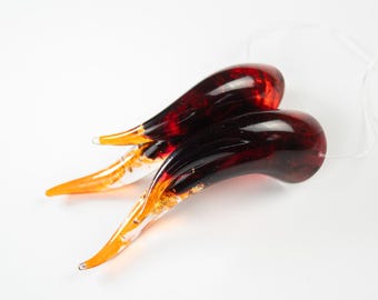 Fire Red Resin Succubus Horns - Resin Cast Cosplay and Costume Accessory