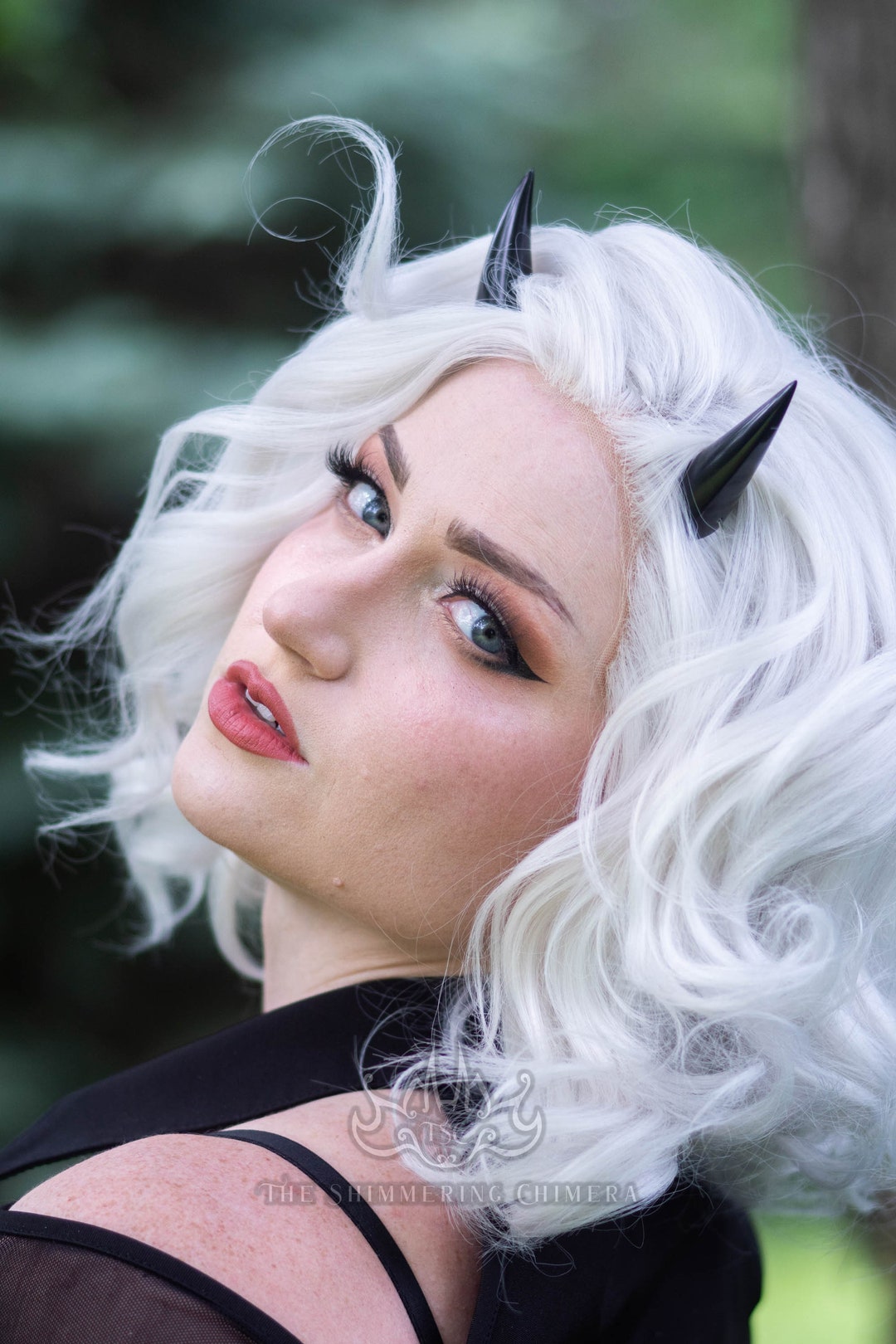 Black Resin Small Oni Horns - Costume Cosplay Accessory - Etsy
