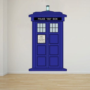 Doctor Who Wall Decal Tardis Wall Decal Mural Fabric wall Decal Fabric Wall decal Peel and Stick Tardis Police Public Call Box Removable