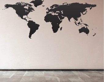 Details about   Wall Stickers World Atlas Earth Love Geography Peace Vinyl Decal ig2379