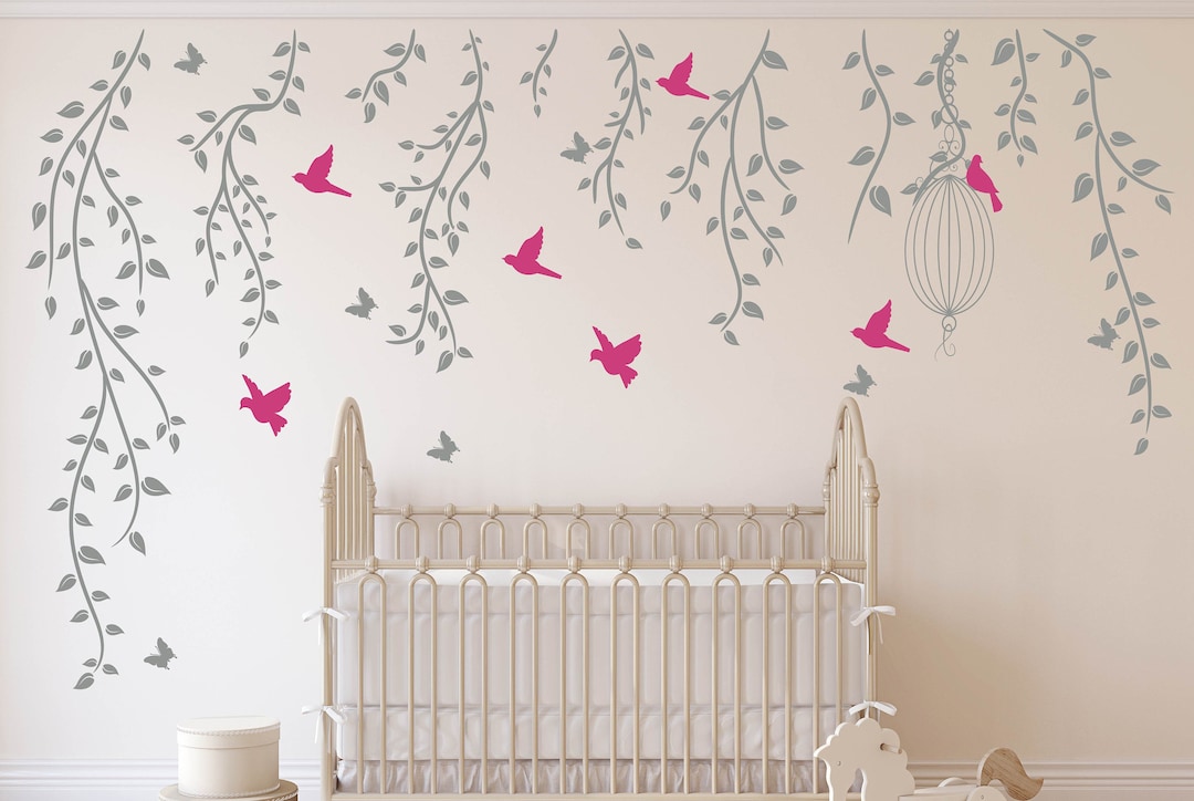Vine Wall Decal Hanging Vines Wall Decal Nursery Wall Decal Etsy