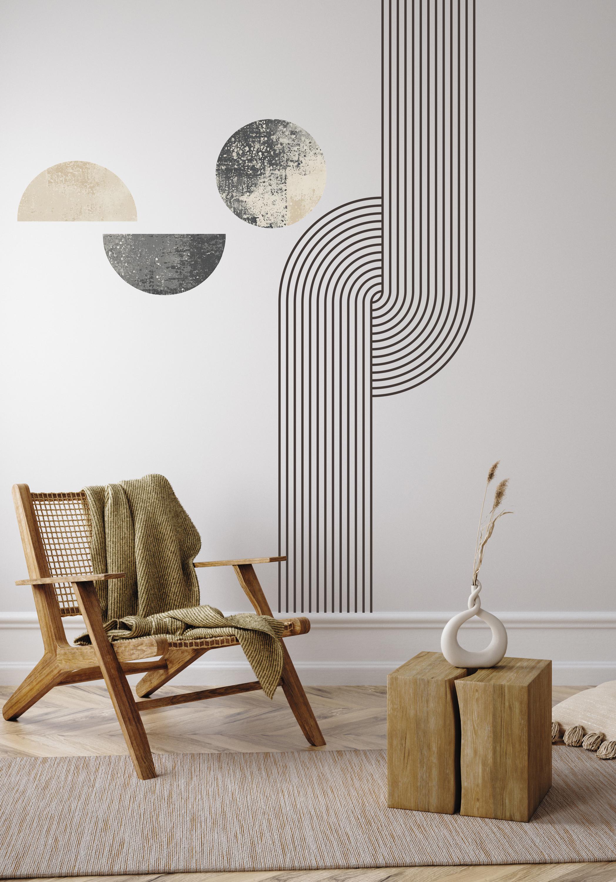 Arch Wall Decal, Boho Wall Decal, Geometric Wall Decal, Large Mid ...