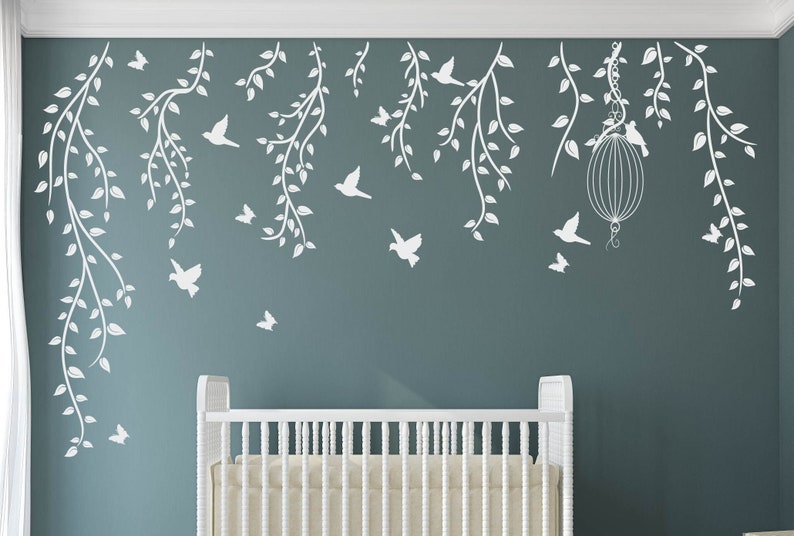 Vine Wall Decal Hanging Vines Wall Decal Nursery Wall Decal Etsy