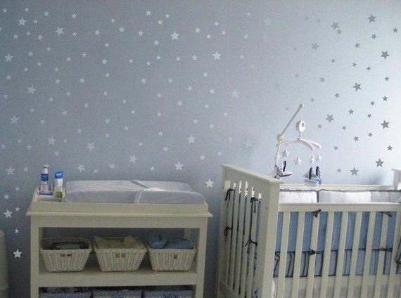 Shiny Metallic Vinyl Silver Stars Wall Decals For Nursery And - Metallic Wall Decals Shiny Metallic Vinyl Silver Stars Wall Decals For Nursery And - Metallic Wall Decals