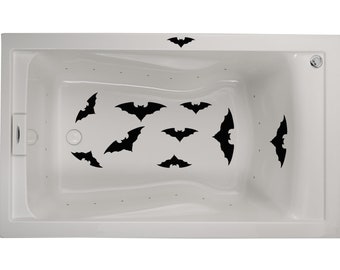 Bathtub Non-Skid Bats Decals, Anti Skid Film for slippery surfaces, pools, shower, Anti Slip durable material - Enhances bathtub Safety