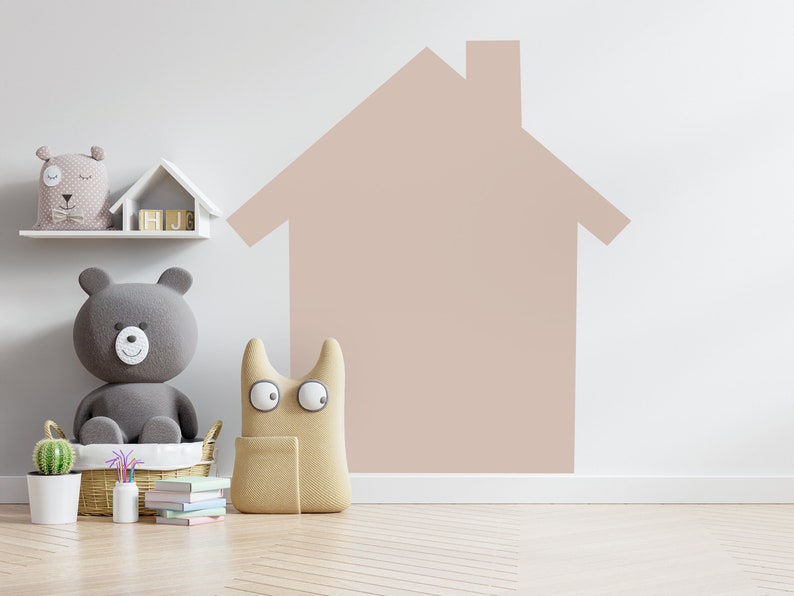 Big House Wall Decal Home Headboard Color Block Peel and Etsy