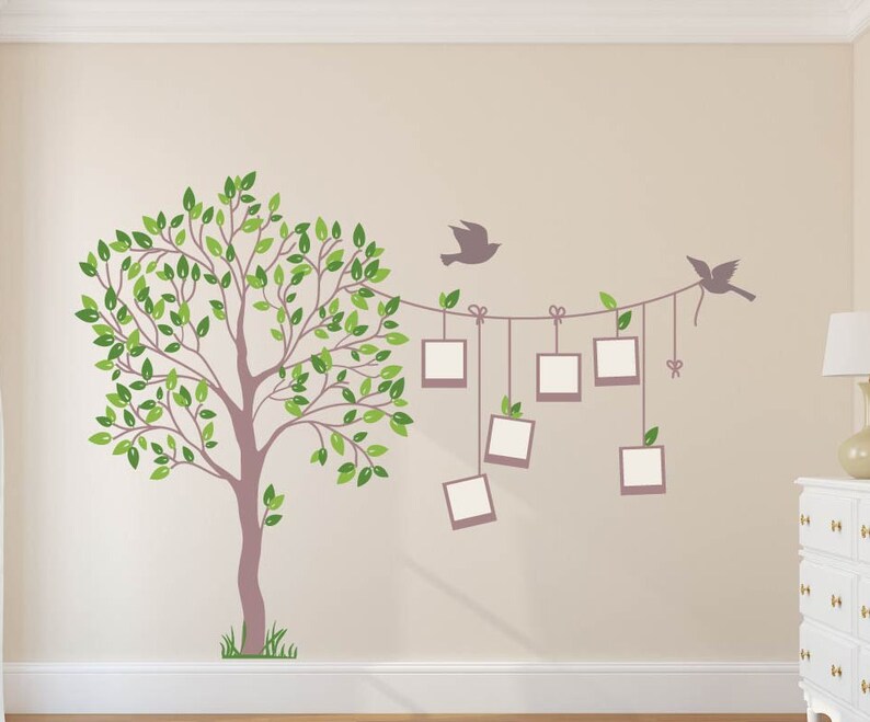 Tree Wall Decal Family Photo Home Decor Mural - Family Tree Wall Mural Tree Wall Decal Family Photo Home Decor Mural - Family Tree Wall Mural
