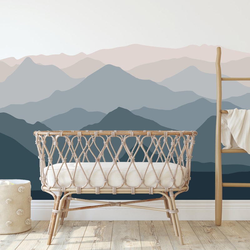 Mountain Nursery Mural - Etsy