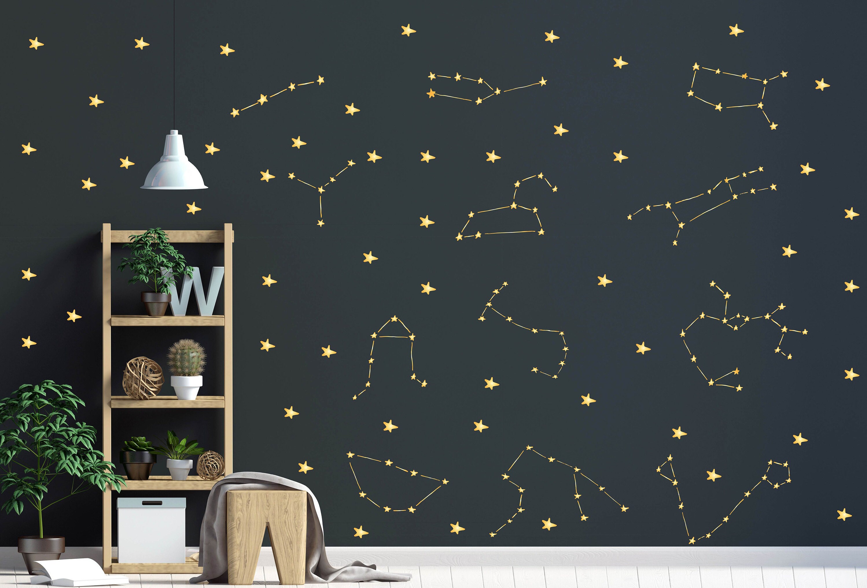 Zodiac Wall Decal Zodiac Constellation Wall Decals Star Etsy