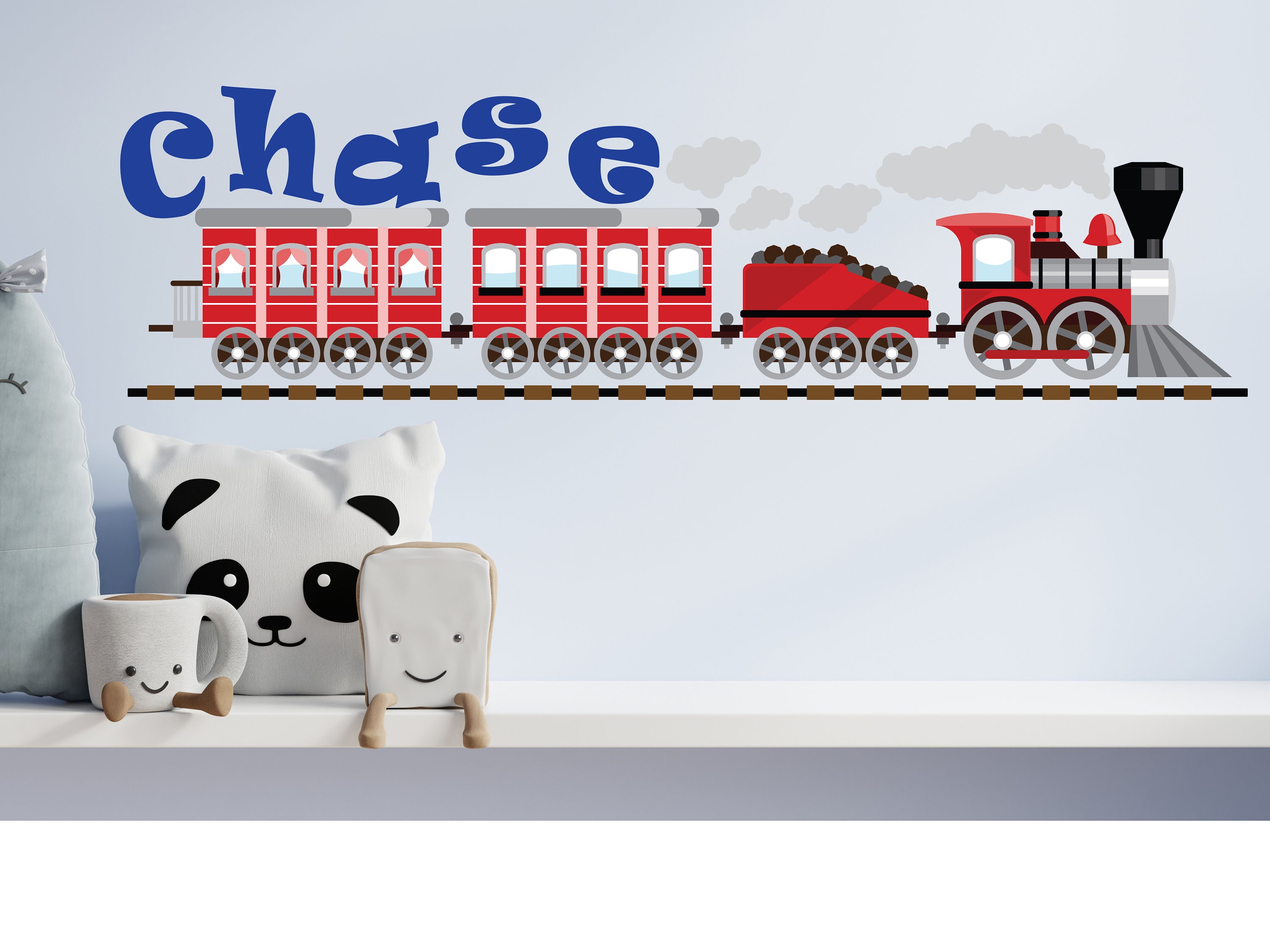 Train Wall Decal, Boys Personalized Name, Nursery Wall Decor, Boy Room  Decor, Custom Name Boy, Peel and Stick, image size:3000x2250