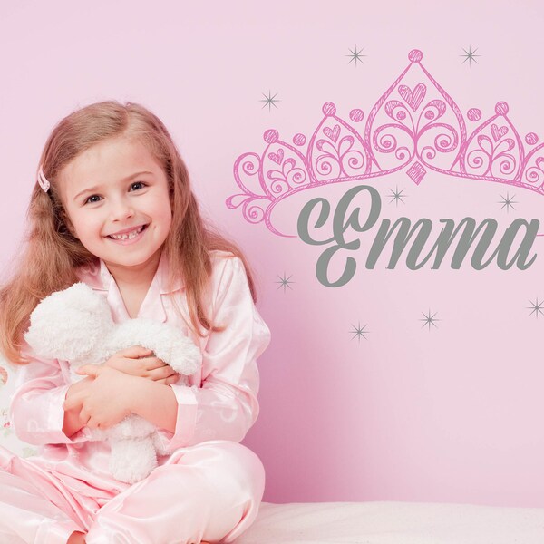 Crown Wall Decal Etsy