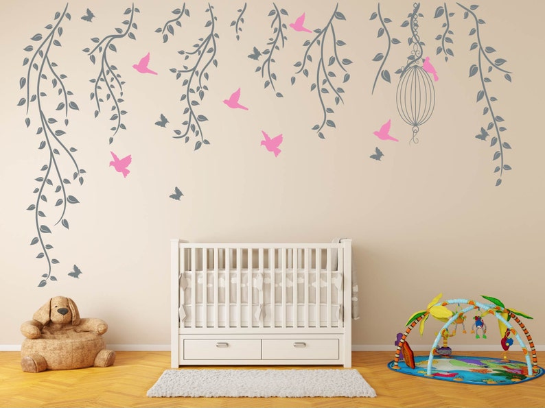 Vine Wall Decal Hanging Vines Wall Decal Nursery Wall Decal Etsy