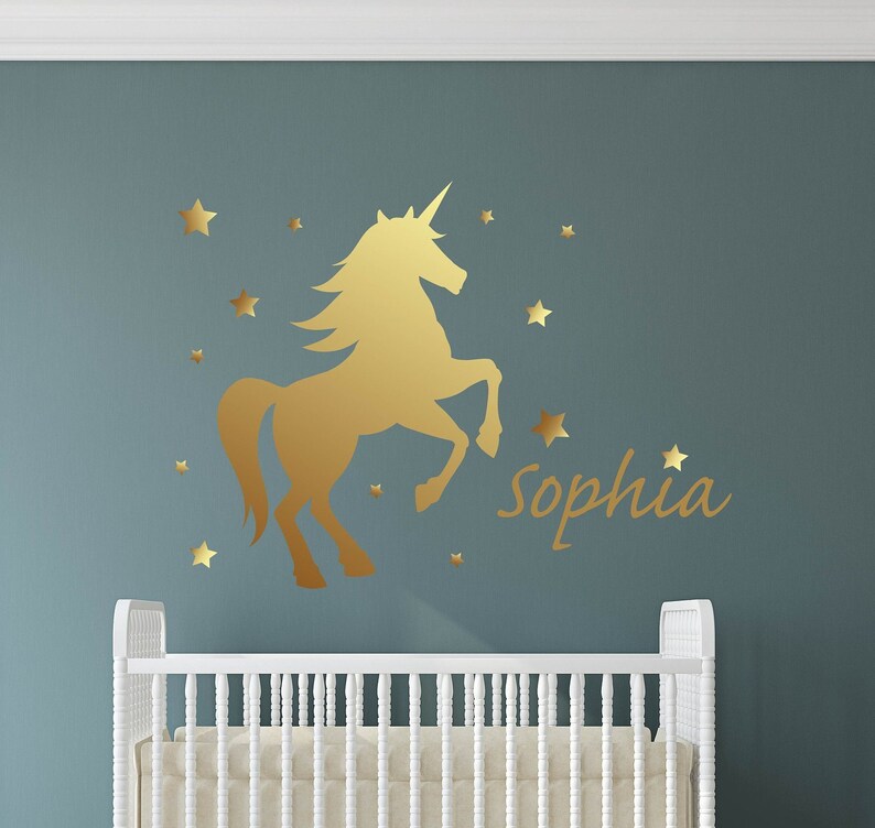Unicorn Wall Decal Horse Personalized Custom Name Pony Vinyl Nursery