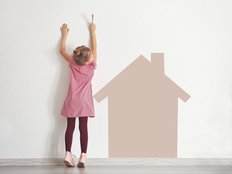 Big House Wall Decal Home Headboard Color Block Peel and Etsy