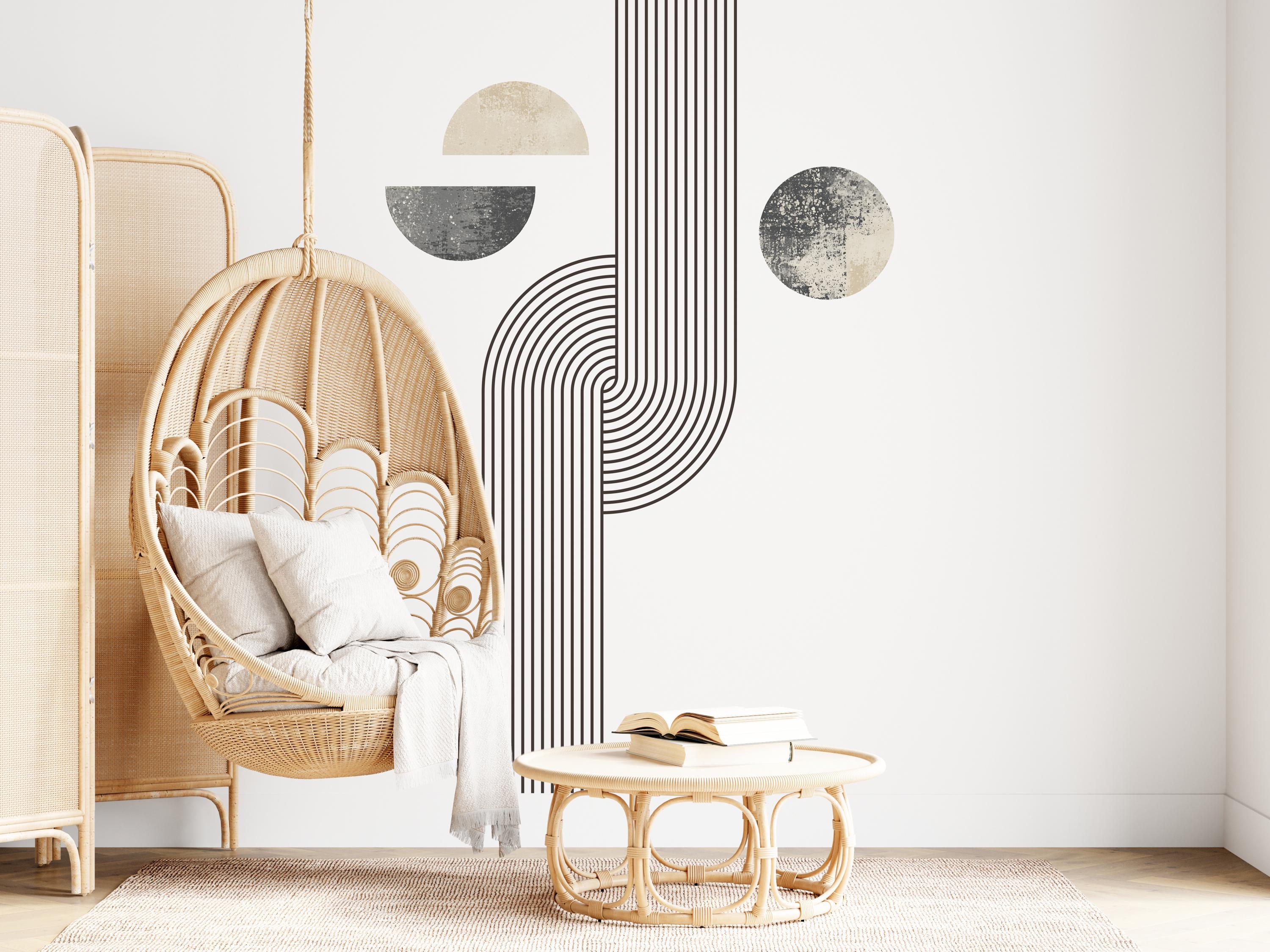 Arch Wall Decal, Boho Wall Decal, Geometric Wall Decal, Large Mid ...