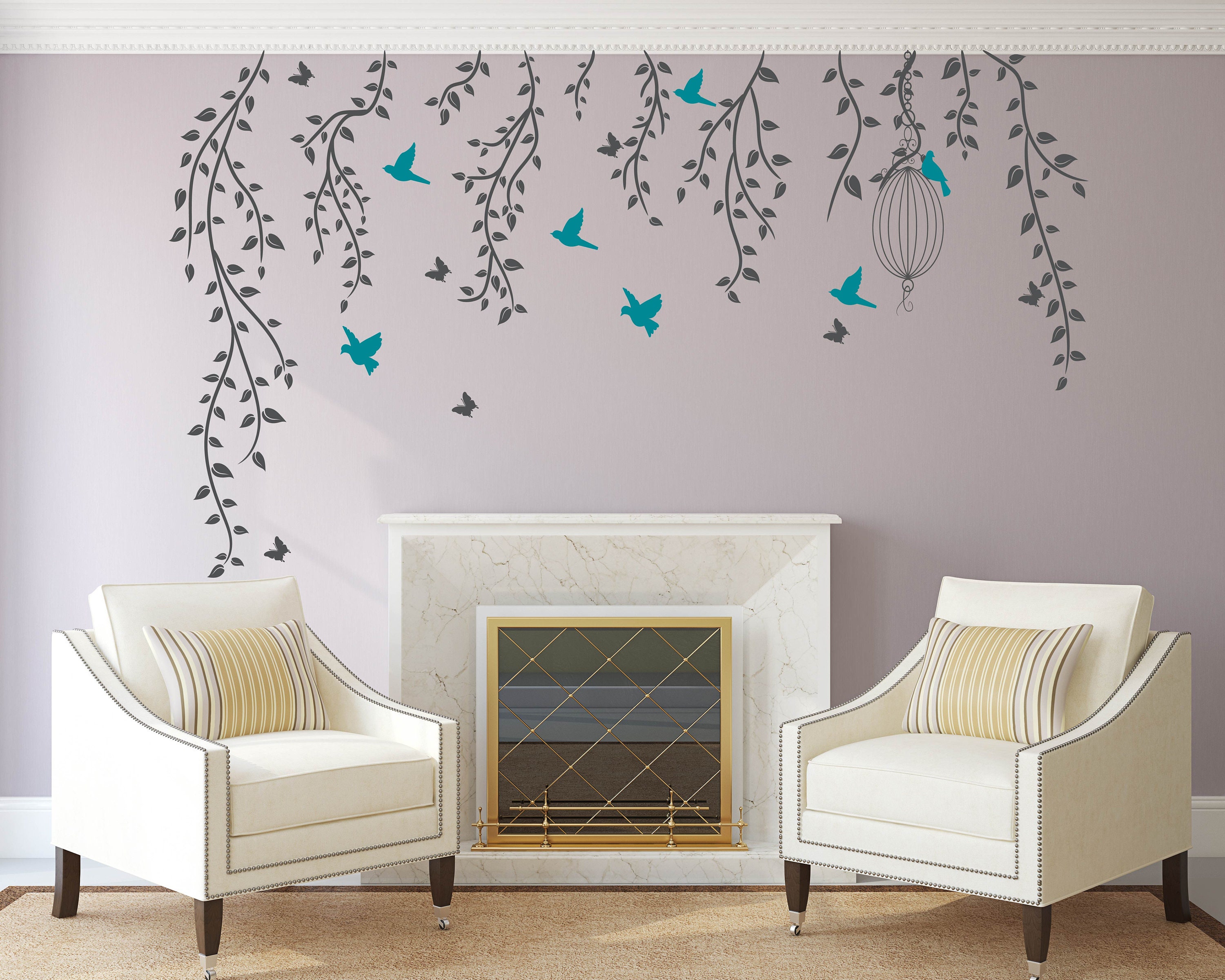 Vine Wall Decal Hanging Vines Wall Decal Nursery Wall Decal Etsy
