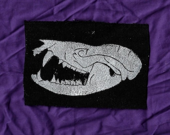 Opossum Skull Sew On Patch