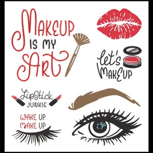 Makeup Embroidery Bundle: Cosmetic-themed Machine Designs for All Formats
