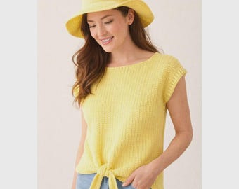 Crochet Top & Sun Hat Pattern Set PDF, Women's Summer Crochet Collection, Crochet Sweater Top and Sun Hat, Sizes XS to 5XL