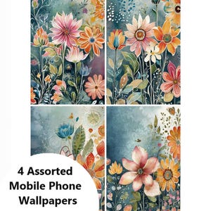 Sfondi per smartphone con fiori stravaganti Sfondi digitali floreali rilassanti per dispositivi mobili