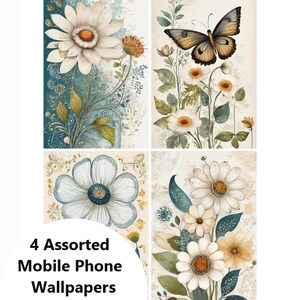 Grillige bloemen Smartphone-achtergronden Rustgevende bloemen Digitale achtergronden voor mobiele apparaten