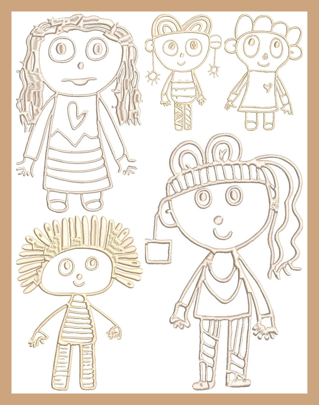 Whimsical Ragdoll Embroidery Patterns: Multi-format Machine Designs for ...