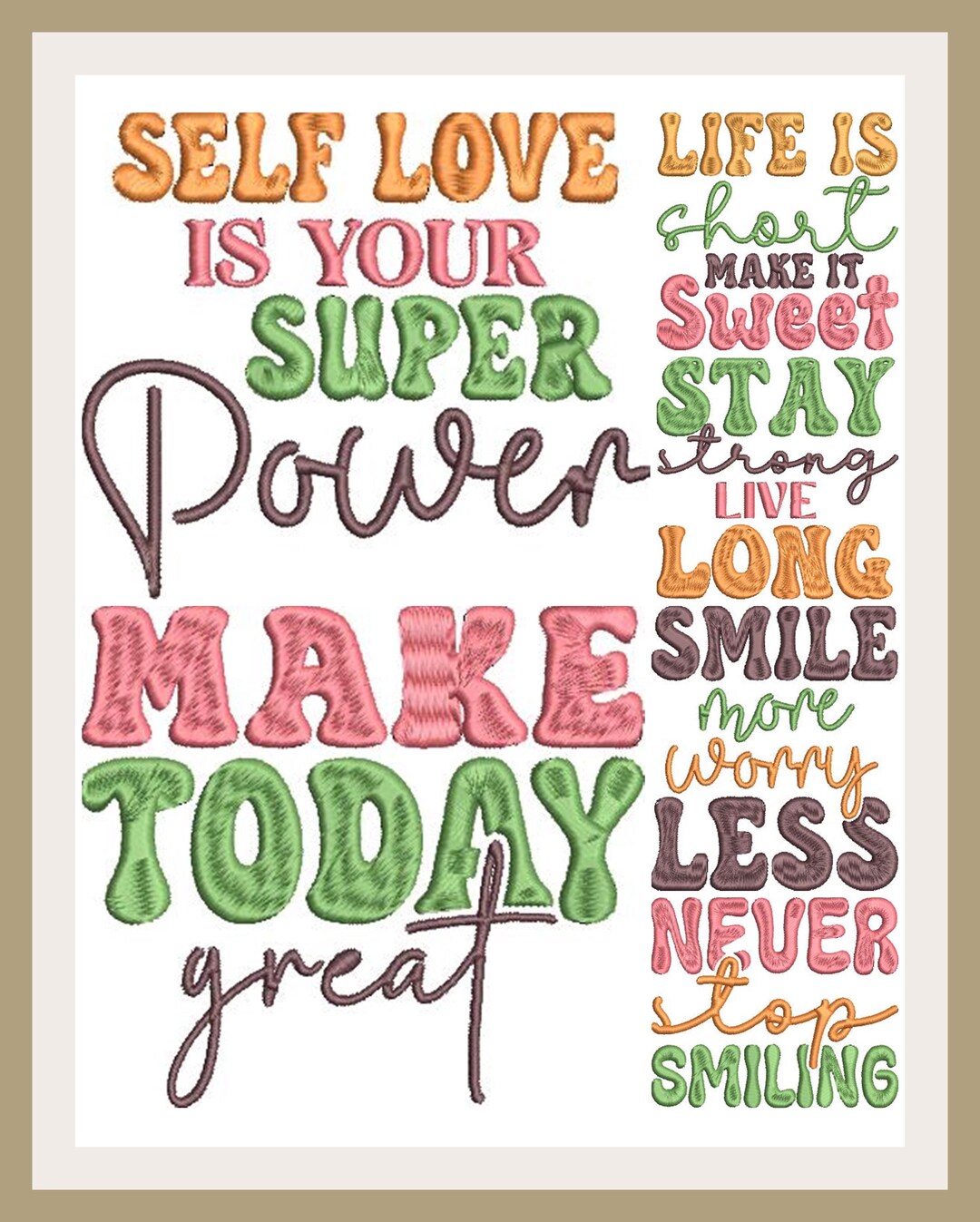 Inspiration Machine Inspirational Machine Embroidery Designs: Uplifting Quotes & Patterns ...