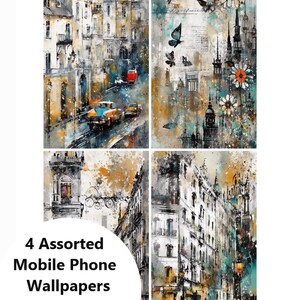 Sfondi per smartphone con strade cittadine fantasiose e sfondi floreali rilassanti per dispositivi mobili