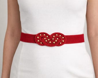Vintage Crochet Beaded Belt Pattern PDF, Decorative Crochet Waist Belt, Women's Fashion Accessory, Retro Crochet Belt, Handmade Belt Pattern