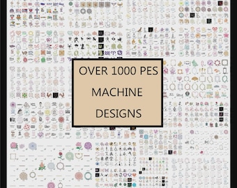 1000 PES Embroidery Designs | 4x4 Hoop (Digital Download)