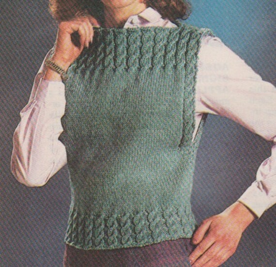 womens knitted vest patterns