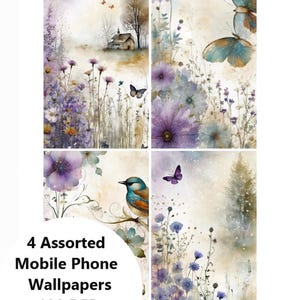 Sfondi per smartphone con fiori di lavanda. Sfondi digitali floreali rilassanti per dispositivi mobili.