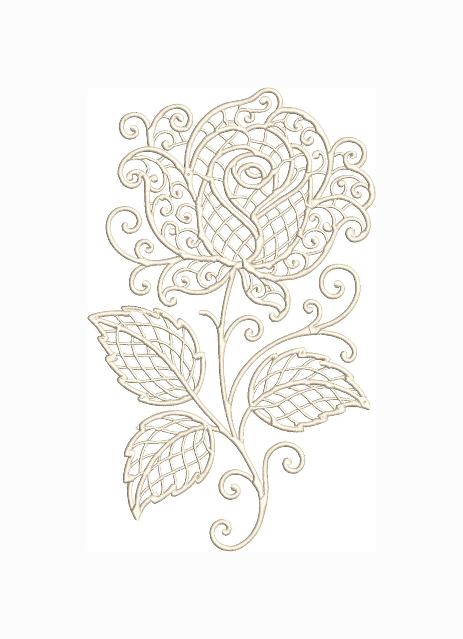 Embroidy Design Roses Rose Embroidery Pattern Multi-format Machine Design - Etsy