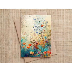 Abstracte aquarel 4 x 6 blanco wenskaarten - artistieke ontwerpen voor alle gelegenheden