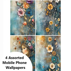 Sfondi per smartphone con fiori stravaganti Sfondi digitali floreali rilassanti per dispositivi mobili