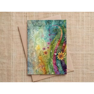 Abstracte aquarel 4 x 6 blanco wenskaarten - artistieke ontwerpen voor alle gelegenheden