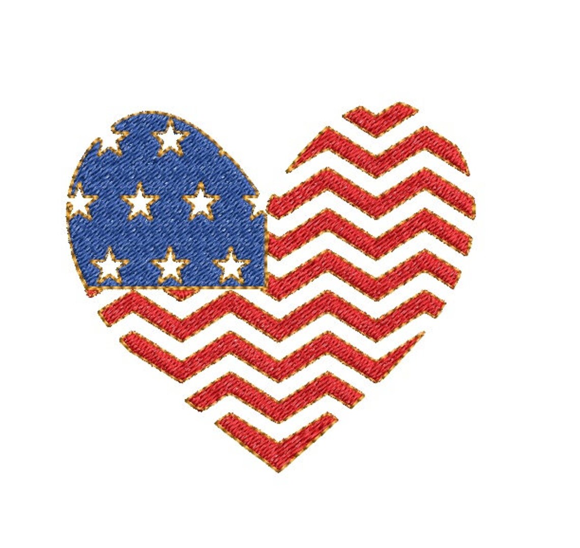 Digital download machine embroidery usa heart flag design 6  etsy Digital download machine embroidery usa heart flag design 6  etsy