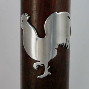Rooster Headbadge. Headbadges for bicycle. Aluminum.