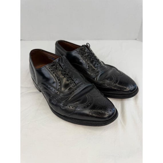 Vintage Allen Edmonds Lloyd Black Leather Wingtip Oxford Dress