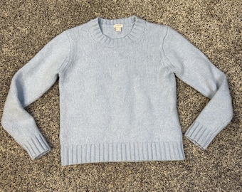 Vintage 1990s J Crew Stripe V Neck Wool Knit Sweater | Large - Etsy