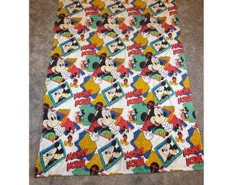 Juego de sábanas individuales vintage de Mickey Mouse de los años 90, de algodón Disney, planas y ajustables.
