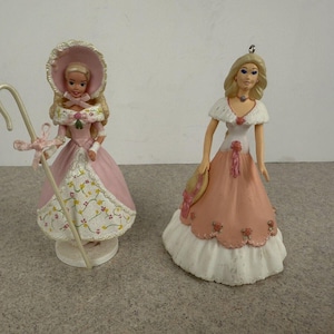 Vintage Hallmark Keepsake Ornament Little Bo Peep 1998 Springtime Barbie 1997